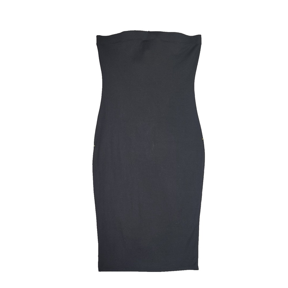 Women's Black Slip-On Polyester/Spandex Fitted Dress Size X-Large Party Basic